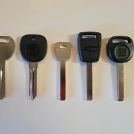 Types of Transpondered and non-transpondered keys available